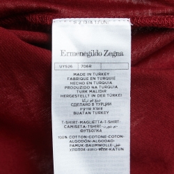 Pre Owned Ermenegildo Zegna Red Jersey Cotton T-Shirt XL