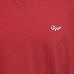 Pre Owned Ermenegildo Zegna Red Jersey Cotton T-Shirt XL