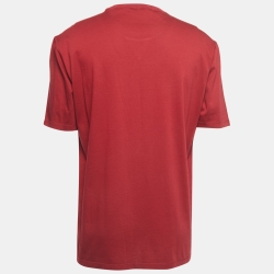 Pre Owned Ermenegildo Zegna Red Jersey Cotton T-Shirt XL