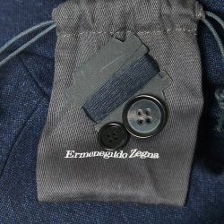 Pre Owned Ermenegildo Zegna Navy Blue Elastic Knitted Jersey Jacket 4XL