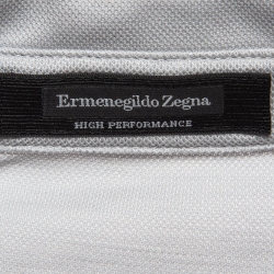 Ermenegildo Zegna Grey Wool Pique Polo T-Shirt XL