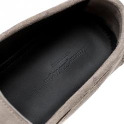 Pre Owned حذاء قيادة لو فرز إيرمنجليدو زينيا سويدي رصاصي مقاس 41