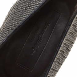 Ermenegildo Zegna Black Woven Leather Lido Tassel Loafers Size 42