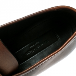 مملوكة مسبقًا Ermenegildo Zegna Brown Leather Penny Loafers Size 41