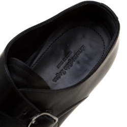 Ermenegildo Zegna Black Leather Monk Strap Oxfords Size 41.5