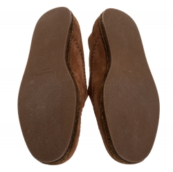 مملوكة مسبقًا Ermenegildo Zegna Brown Suede Leather Penny Espadrille Loafers Size 41.5