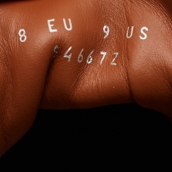 Pre Owned Zegna Cream Leather Triple Stitch Sneakers Size 42