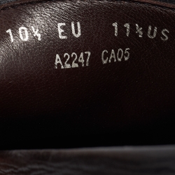 Ermenegildo Zegna Black Leather Slip On Loafers Size 45.5