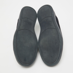 Pre Owned Ermenegildo Zegna Blue Suede Low Top Sneakers Size 43