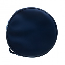 Ermenegildo Zegna Blue/White Striped Fabric and Leather Drawstring Backpack