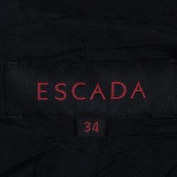 Pre Owned Escada Turquoise Contrast Collar Jacket XS