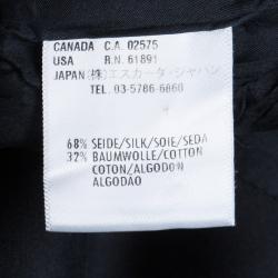 Pre Owned Escada Turquoise Contrast Collar Jacket XS