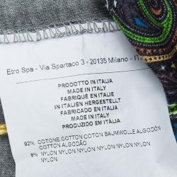 Pre Owned Etro Multicolor Paisley Printed Jersey Jogger Pants 3XL
