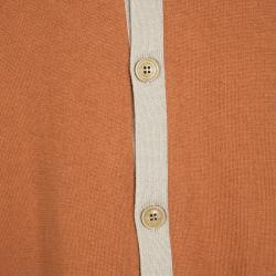 Etro Colorblock Faux Suede Panel Detail Button Front Cardigan XL