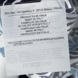 مملوكة مسبقًا Etro Multicolor Floral Printed Cotton Long Sleeve Button Front Shirt L