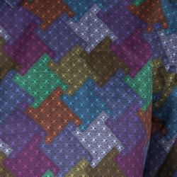 Pre Owned قميص ايترو بأزرار أمامية وأكمام طويلة قطن بطبع متعدد الألوان L