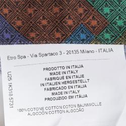 Pre Owned قميص ايترو بأزرار أمامية وأكمام طويلة قطن بطبع متعدد الألوان L