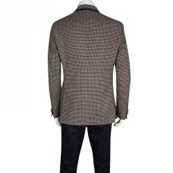 Pre Owned Etro Purple Textured Wool Blend Tailored Blazer M