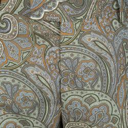 Pre Owned Etro Multicolor Paisley Printed Cotton Trousers L