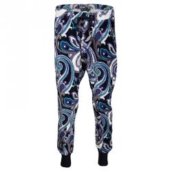 Etro Muticolor Printed Terrycloth Zip Front Sweatshirt and Jogger Pant Set L