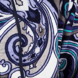 Etro Muticolor Printed Terrycloth Zip Front Sweatshirt and Jogger Pant Set L