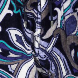 Etro Muticolor Printed Terrycloth Zip Front Sweatshirt and Jogger Pant Set L
