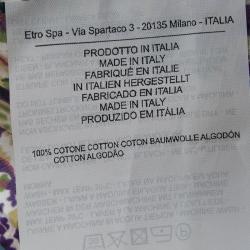 Pre Owned قميص إيترو طباعة بيزلي متعددة الألوان بأكمام طويلة أزرار أمامية L