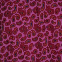 Pre Owned Etro Pink Paisley Print Contrast Collar and Cuff Detail Polo T-Shirt XXL