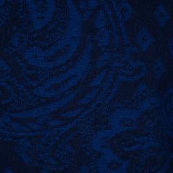 Pre Owned Etro Blue Paisley Pattern Cashmere and Cotton Blend Sweater L