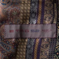 Pre Owned Etro Purple Velvet Silk Panel Detail MInete Vest L