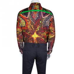 Pre Owned قميص إيترو توم أزرار أمامية أكمام طويلة قطن مطبوع L