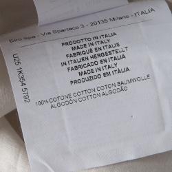 مملوكة مسبقًا قميص أيترو بيج وأخضر تاي داي مطبوع بأكمام طويلة أزرار أمامية L