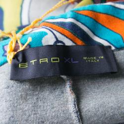 Pre Owned Etro Multicolor Printed Jersey Jogger Pants XL