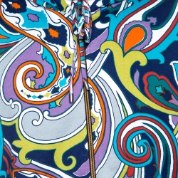 Etro Multicolor Paisley Printed Jersey Zip Front Hooded Sweatshirt 3XL
