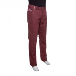 Pre Owned Etro Red Paisley Printed Denim Jeans 3XL