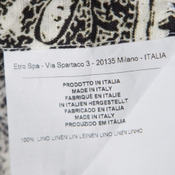 Pre Owned Etro Multicolor Printed Linen Long Sleeve Button Front Tom Regular Fit Shirt XL