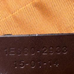 Pre Owned Etro Brown Paisley Embossed Leather Laptop Bag