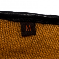 Pre Owned Etro Black Ostrich Gloves M