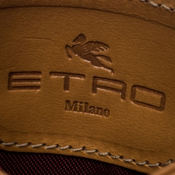 Etro Brown Paisley Printed Coated Canvas and Leather Card Holder