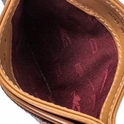 Etro Brown Paisley Printed Coated Canvas and Leather Card Holder