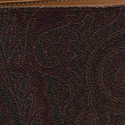 Etro Brown Paisley Print Coated Canvas Bi Fold Wallet