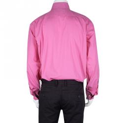 مملوكة مسبقًا Etro Pink Cotton Long Sleeve Button Front Shirt XXL