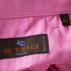 مملوكة مسبقًا Etro Pink Cotton Long Sleeve Button Front Shirt XXL