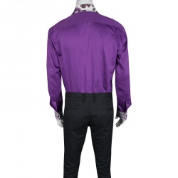 Pre Owned Etro Purple Pleat Detail Long Sleeve Button Front Cotton Luca Shirt L