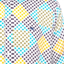 Pre Owned Etro Multicolor Cotton Polka Dot Printed Button Front Shirt L