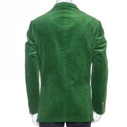 Pre Owned Etro Green Corduroy Tailored Superleggera Blazer XL