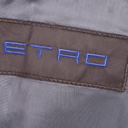 Pre Owned Etro Men's Gray Wool Suit XL