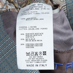 Pre Owned Etro Men's Gray Wool Suit XL