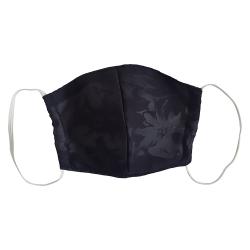 Non-Medical Handmade Dark Navy Blue Floral Printed Cotton Face Mask - Pack Of 2 (Available for UAE Customers Only)