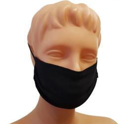 Pre Owned Non-Medical Handmade Black Cotton Face Mask - Pack Of 5 (Available for UAE Customers Only)